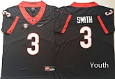 Youth Georgia Bulldogs 3 Roquan Smith Black Nike College Football Jersey,baseball caps,new era cap wholesale,wholesale hats